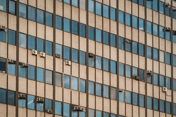 Facade of an old 1964's building