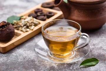 Different pressed Chinese pu-erh tea