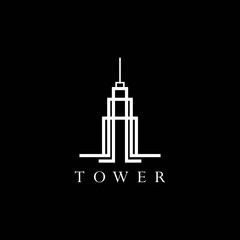 Tower logo template vector icon design