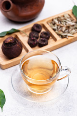 Different pressed Chinese pu-erh tea