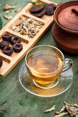 Different pressed Chinese pu-erh tea