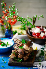 Greek-Style  pork souvlaki Skewers
