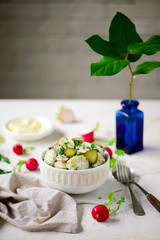 Dilled potato and pickled cucumber salad..style vintage