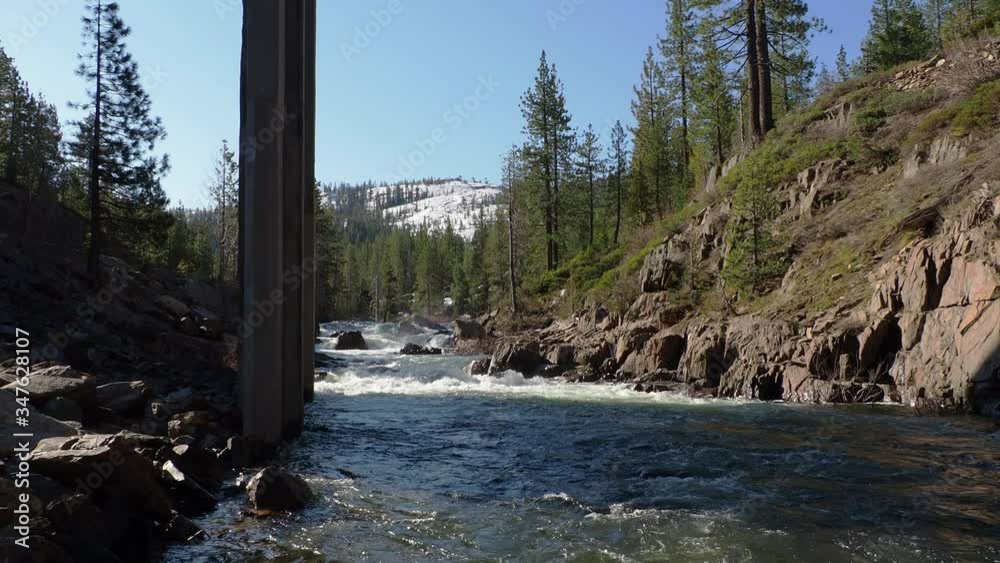 Poster Snow run off in the south Yuba near Donner pass 