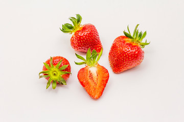 Sweet fresh strawberry isolated on white background