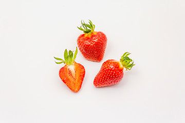 Sweet fresh strawberry isolated on white background