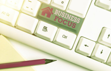 Handwriting text Business Focus. Conceptual photo Serving the needs of the client Full attention on...