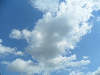 blue sky with big cloud