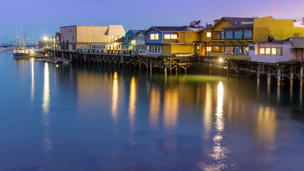 Fototapeta na wymiar Old Fisherman's Wharf. Monterey, California, USA.