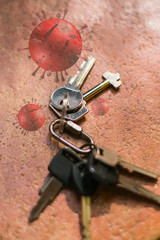 coronavirus cells infecting keys