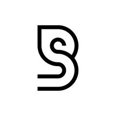 Letter BS logo design