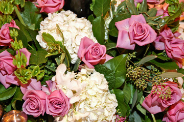 bouquet of pink roses