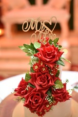wedding bouquet on the table