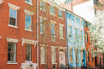 Obraz premium Empty streets in West Village at New York Manhattan, USA