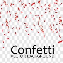 Vector confetti. Festive illustration. Party popper isolated on white background