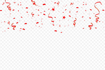 Vector confetti. Festive illustration. Party popper isolated on white background