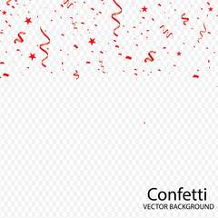 Obraz premium Vector confetti. Festive illustration. Party popper isolated on white background