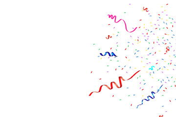 Obraz premium Vector confetti. Festive illustration. Party popper isolated on transparent background