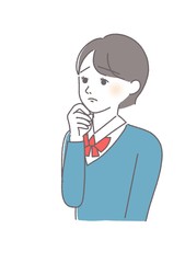 女子高校生　心配　不安　疑問