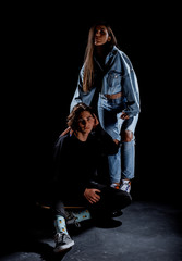 Trendy fashion couple