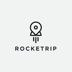 Rocket logo / space travel vector