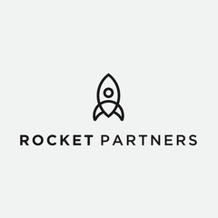 Rocket partner logo / space vector