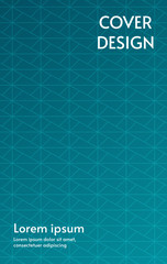 Abstract pattern of symbol cover design on dark and blue gradient background