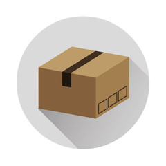 box carton delivery service isolated icon