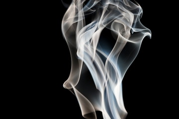 Smoke on black background