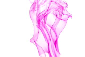 Purple smoke on white background