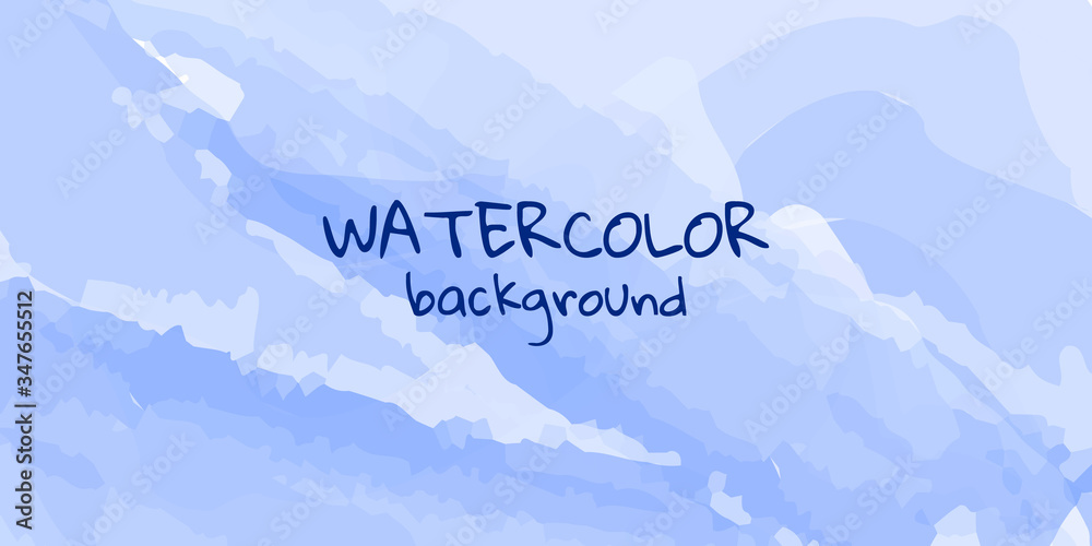 Poster art of watercolor blue brush background