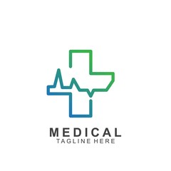 Health logo template design.Medical Cross logo design