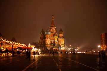 Obraz premium night vieiw of Moscow