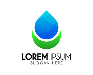 Water drop vector logo design template. Creative icon / symbol element. Modern logo for brand identity