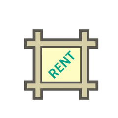 Land for rent vector icon design.