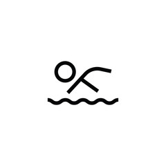 Swimming icon illustration isolated vector sign symbol