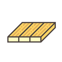 Wood floor and material vector icon design on white background.