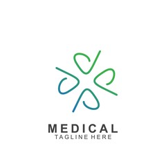 Health logo template design.Medical Cross logo design