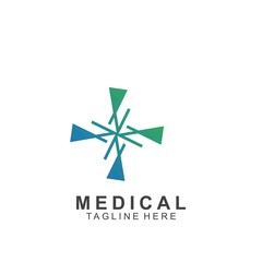 Health logo template design.Medical Cross logo design