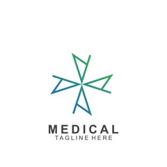 Health logo template design.Medical Cross logo design