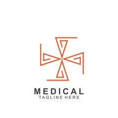 Health logo template design.Medical Cross logo design
