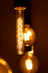 
Nice edison orange light bulbs