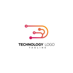 Technology Logo Design Vector