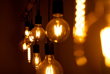 
Nice edison orange light bulbs