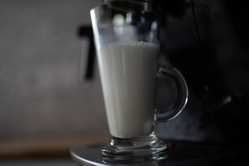 coffee, drink, cup, cappuccino, cafe, glass, beverage, espresso, hot, latte, milk, mug, brown, table, breakfast, white, cream, chocolate, food, caffeine, foam, mocha, macchiato, morning, froth