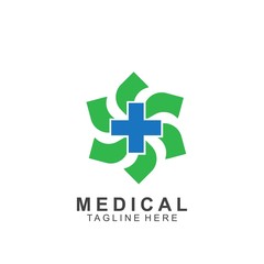 Health logo template design.Medical Cross logo design