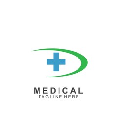Health logo template design.Medical Cross logo design