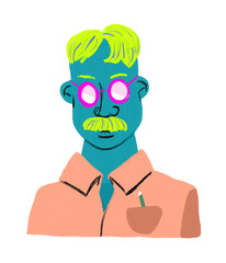 다양한 색깔로 표현한 남자들