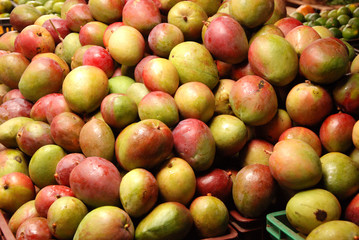 mango, fruta, alimento, rojo,salubre, fresco, mercado, fruta, 