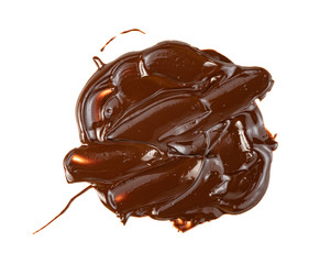 Chocolate spread isolated on white background